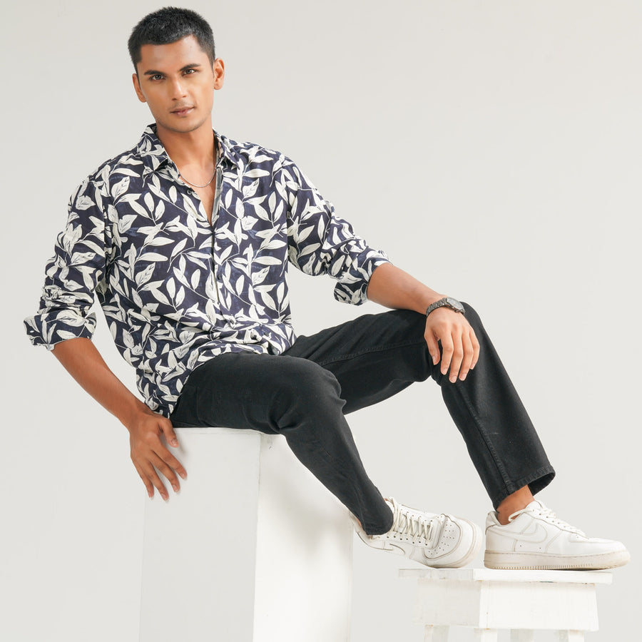 Mens Blue Casual Shirt