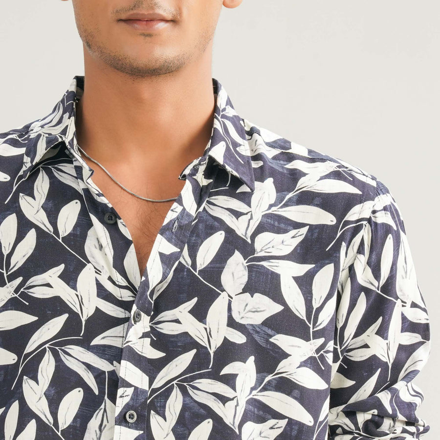 Mens Blue Casual Shirt view 2