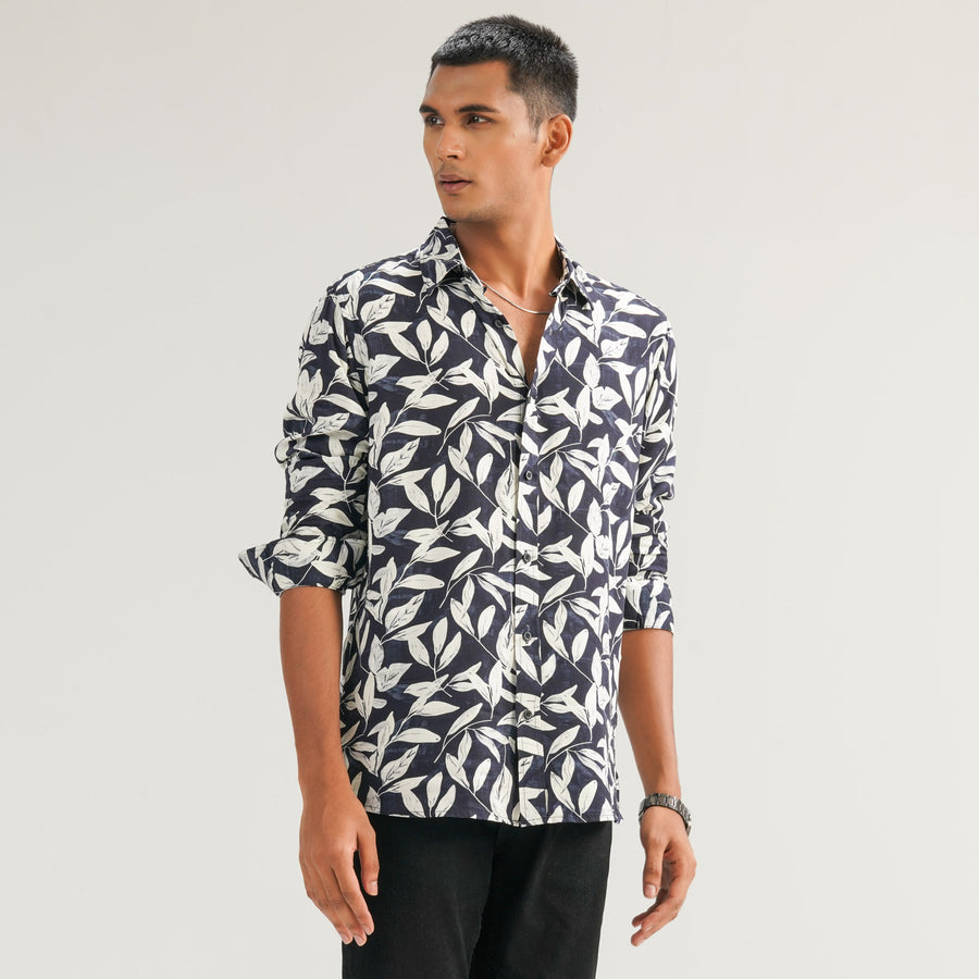 Mens Blue Casual Shirt view 3