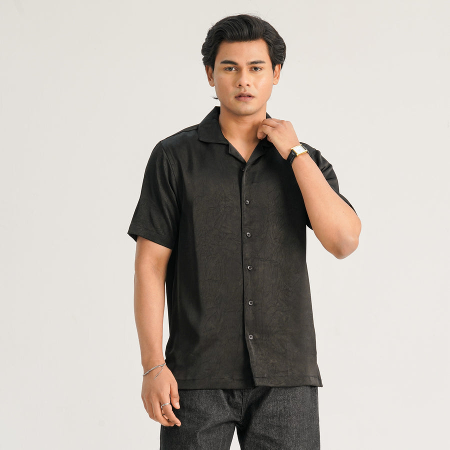 Mens Black Casual Shirt view 3