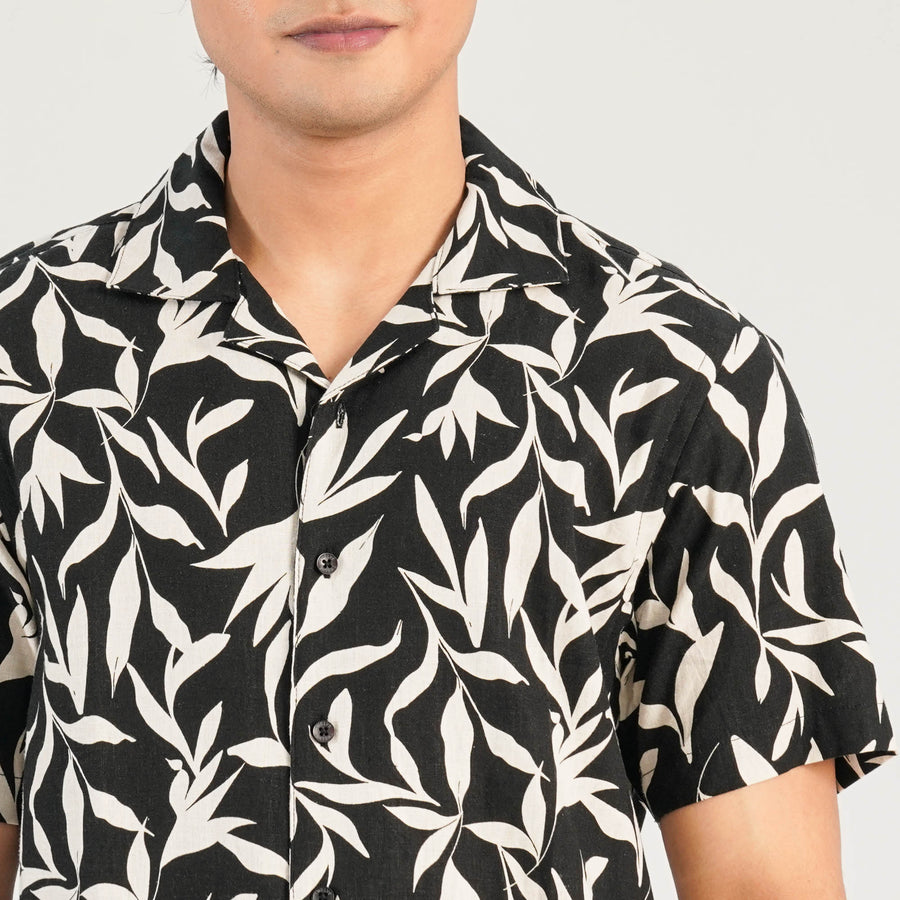 Mens Black AOP Casual Shirt view 2