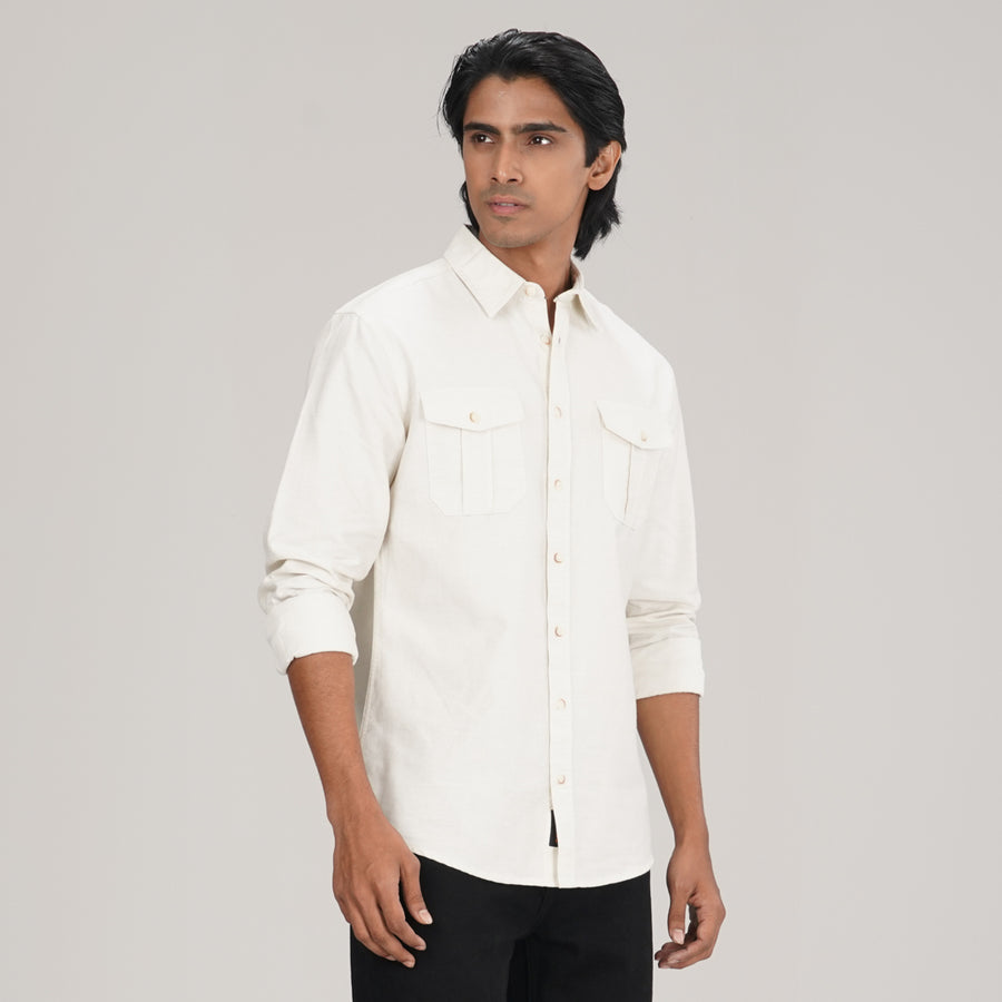 Mens Off-White Shirt view 4