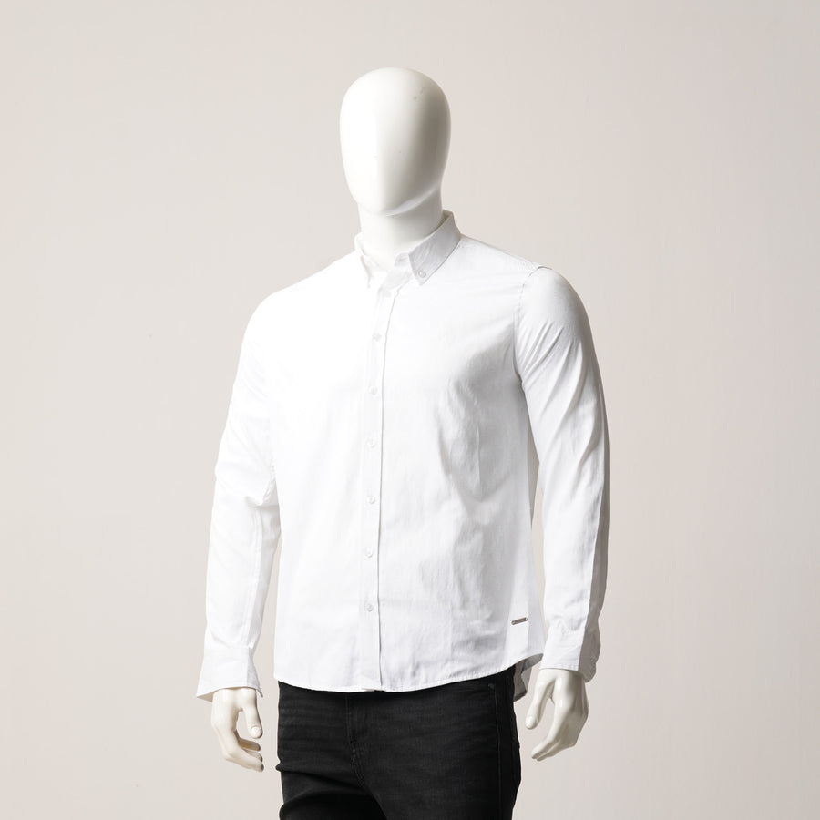 Mens L/S Shirt-White view 3