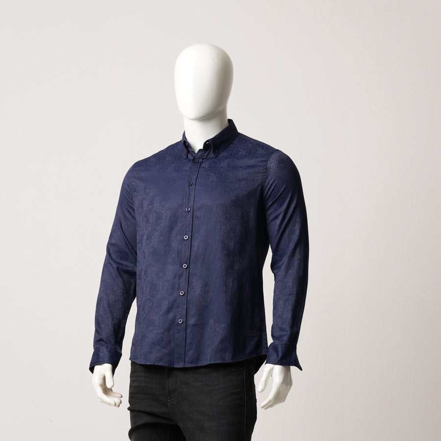 Mens L/S Shirt-Navy view 3