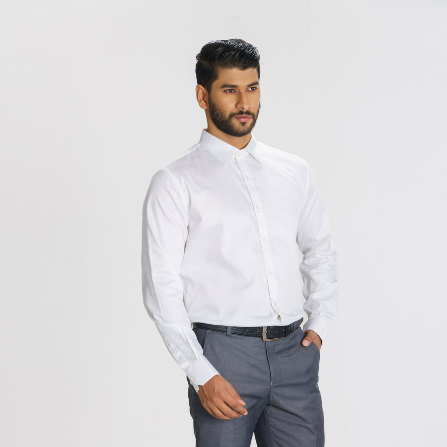 Mens White Formal Shirt view 2