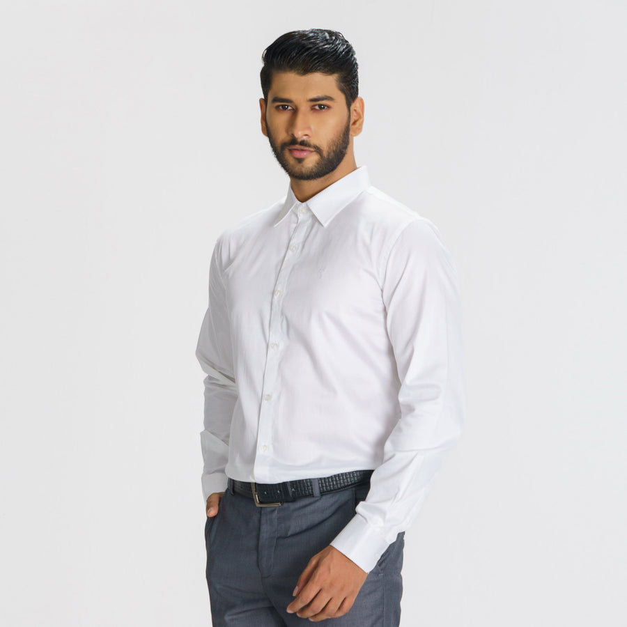 Mens White Formal Shirt view 3
