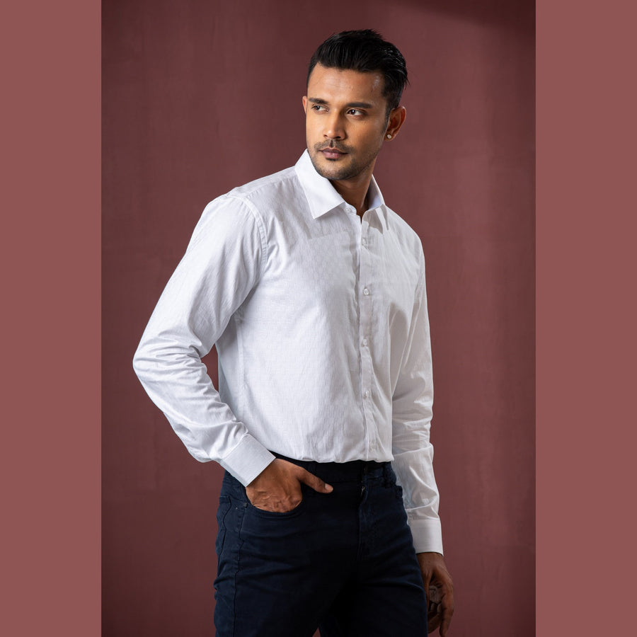 Mens White Formal Shirt view 2