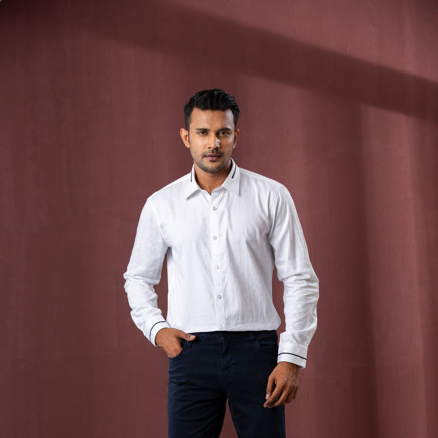Mens White Formal Shirt