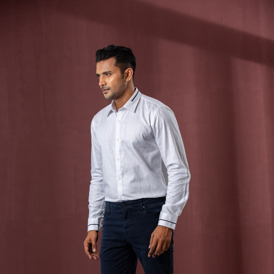 Mens White Formal Shirt view 3
