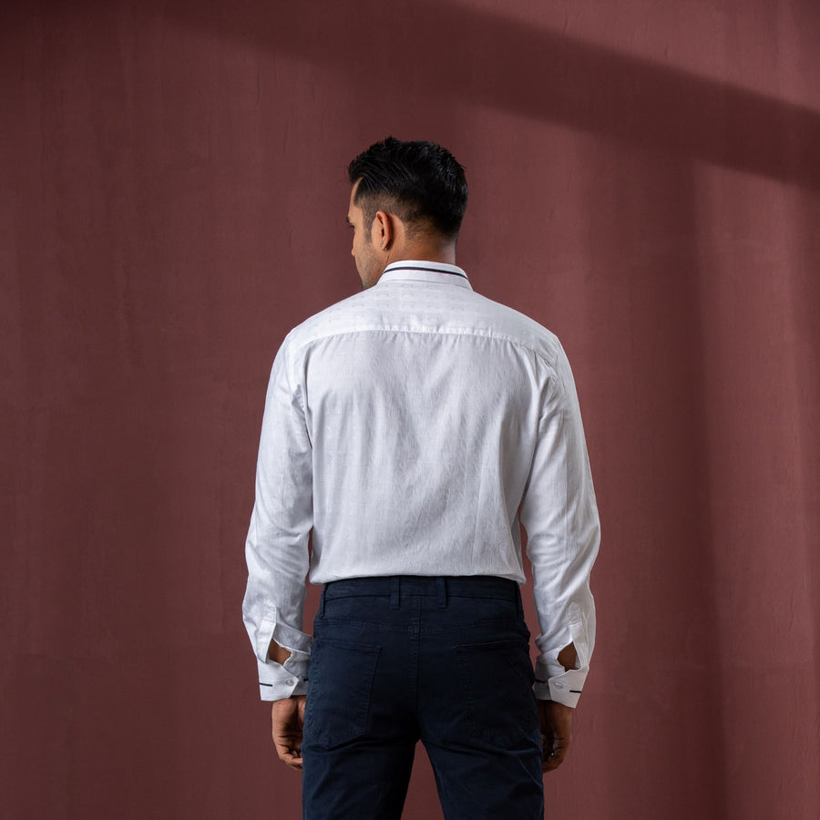 Mens White Formal Shirt view 4