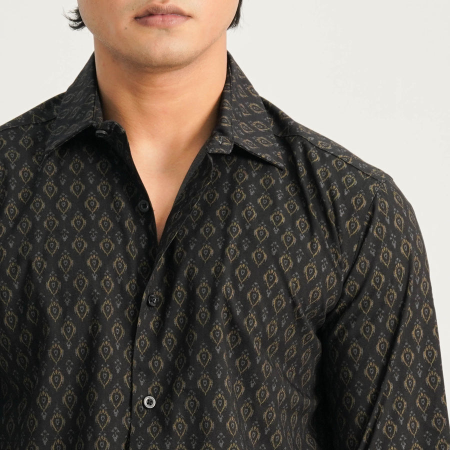 Mens Black Casual Shirt view 2