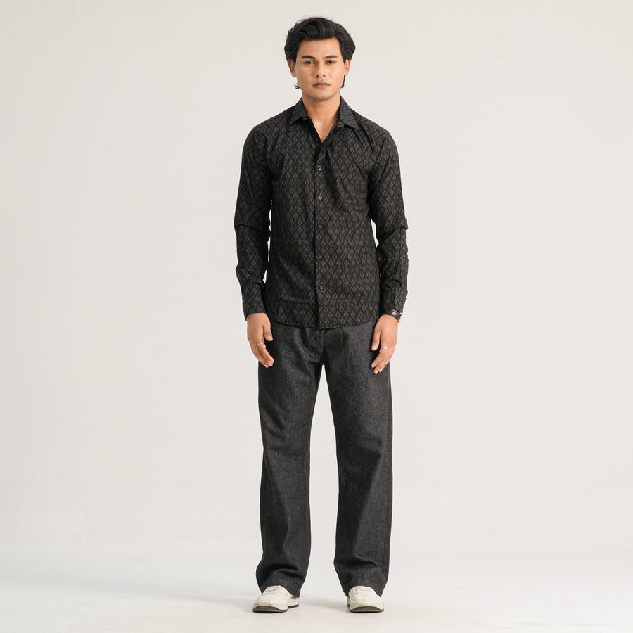 Mens Black Casual Shirt view 3