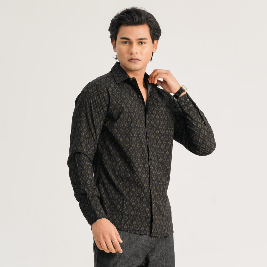 Mens Black Casual Shirt view 4
