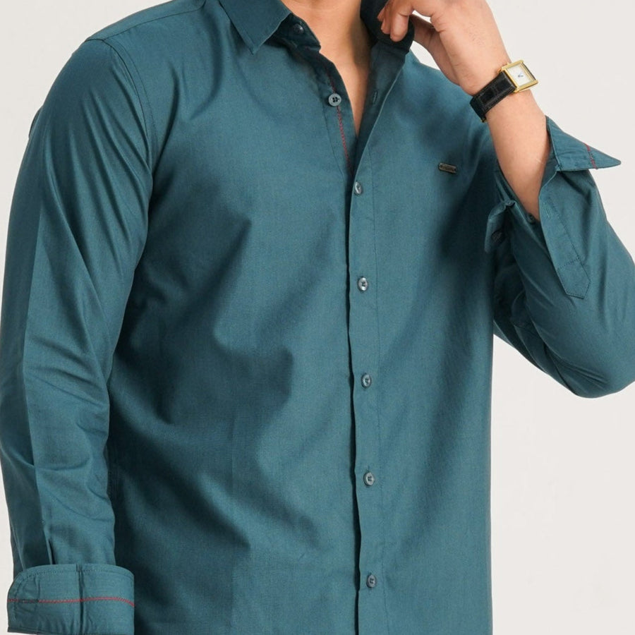 Mens Green Casual Shirt view 2