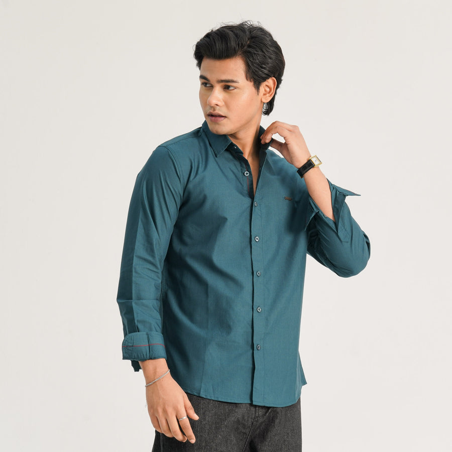 Mens Green Casual Shirt view 3