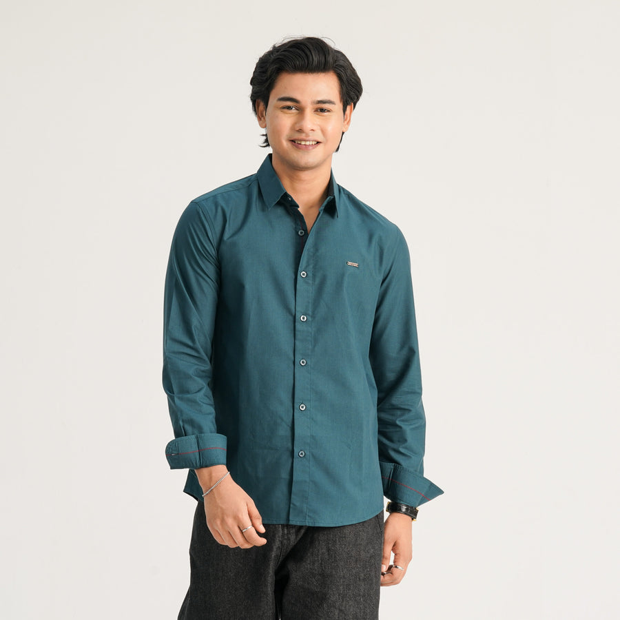 Mens Green Casual Shirt view 4
