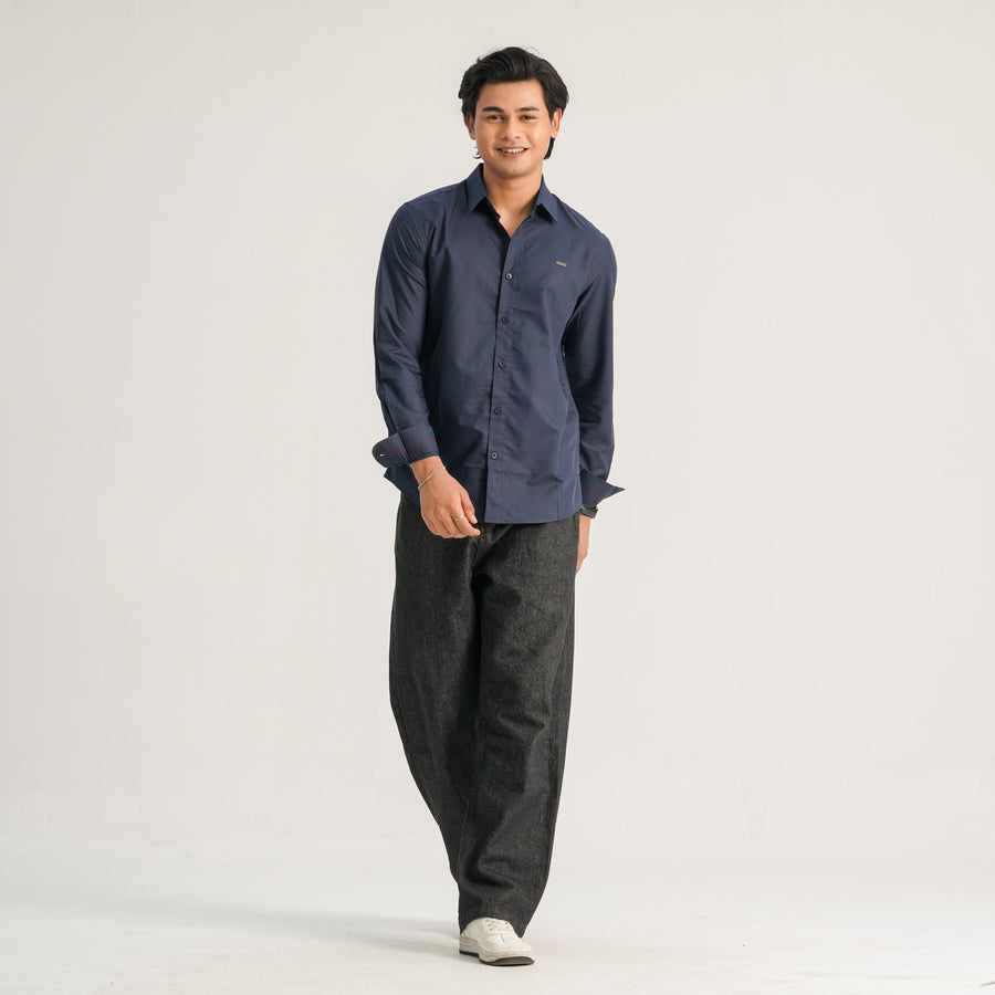 Mens Navy Casual Shirt view 4