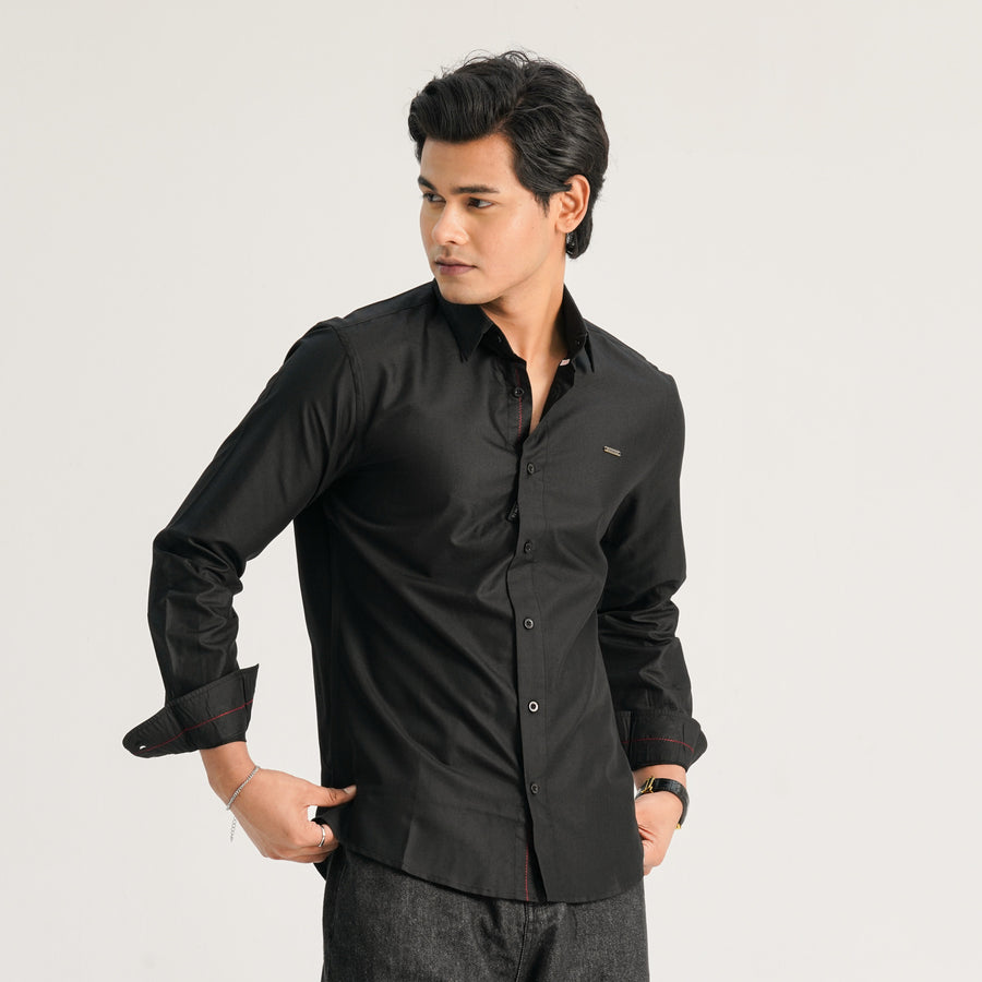Mens Black Casual Shirt view 3