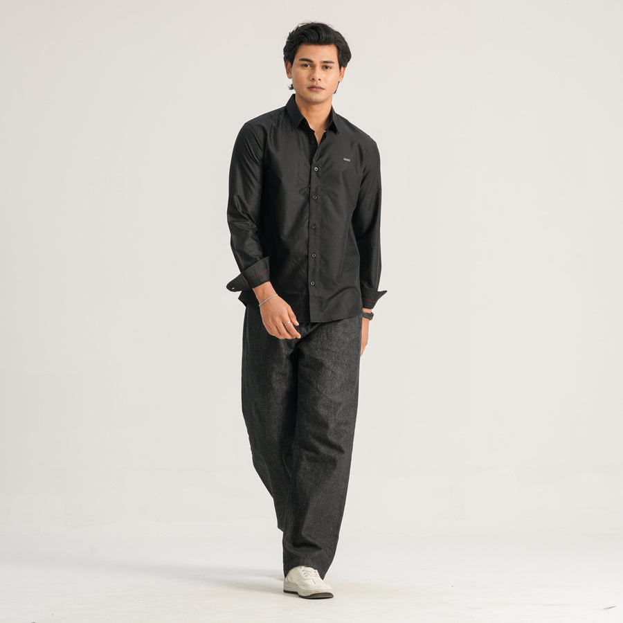 Mens Black Casual Shirt view 4