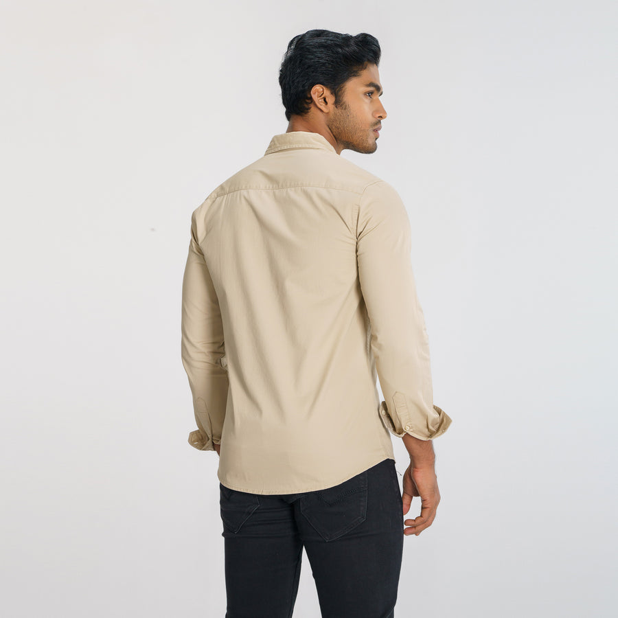 Mens Beige Shirt view 3