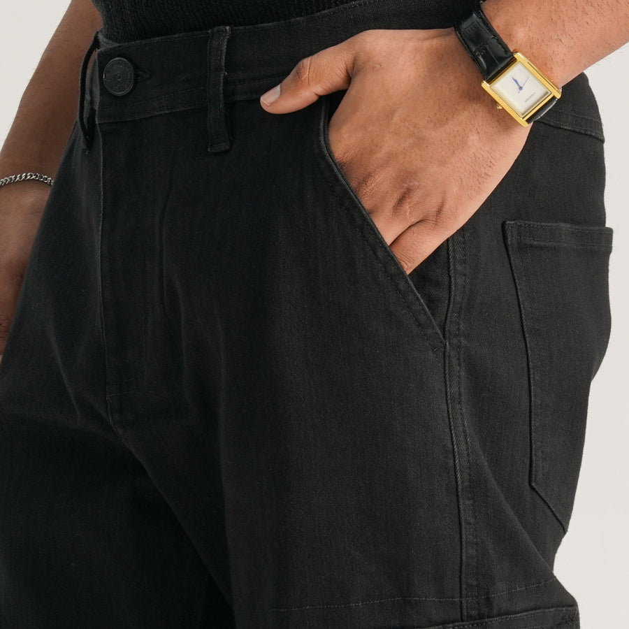 Mens Black Twill Pant view 2