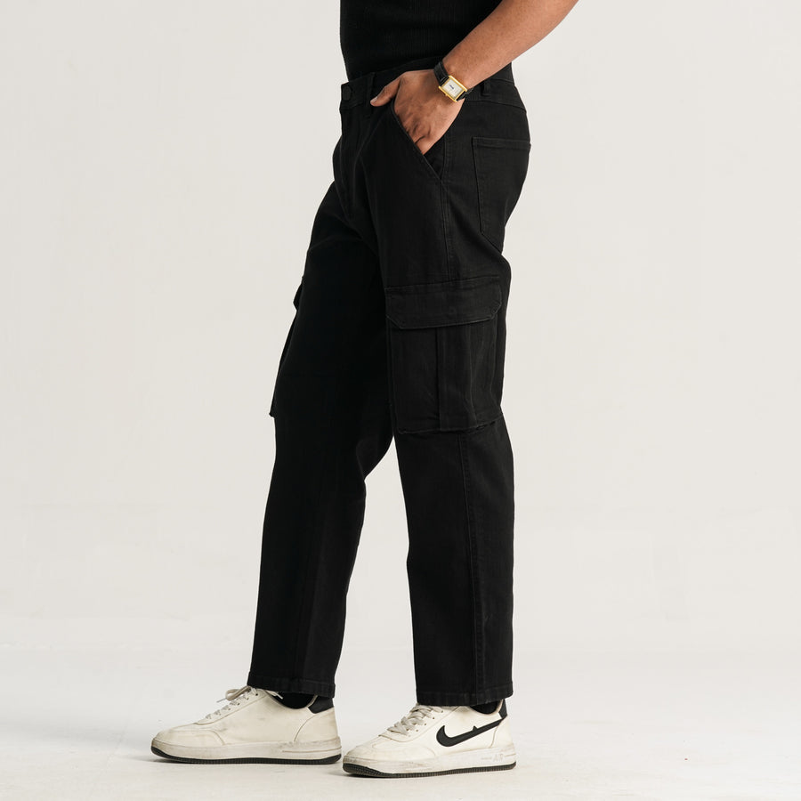 Mens Black Twill Pant view 3