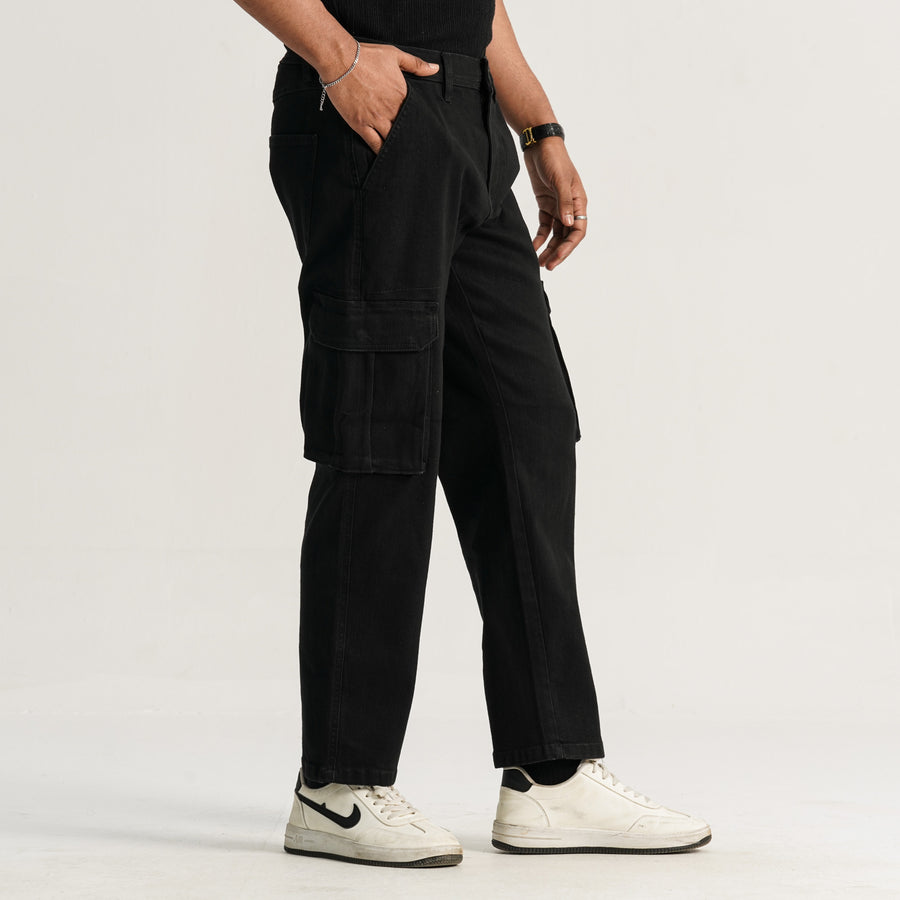 Mens Black Twill Pant view 4