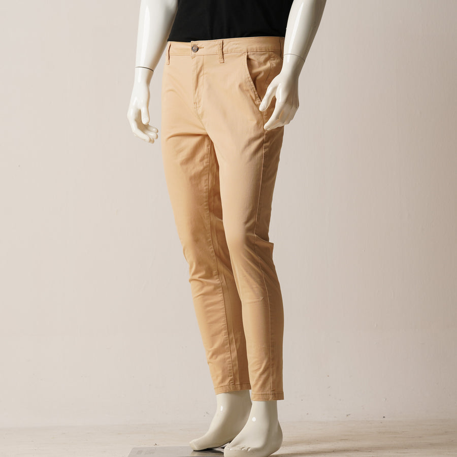 Mens Twill Pant-Beige view 3