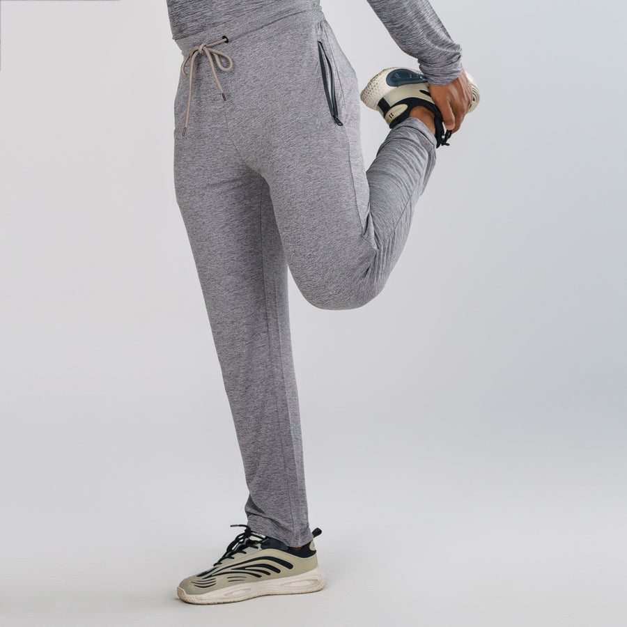 Mens Gray Melange Joggers view 3