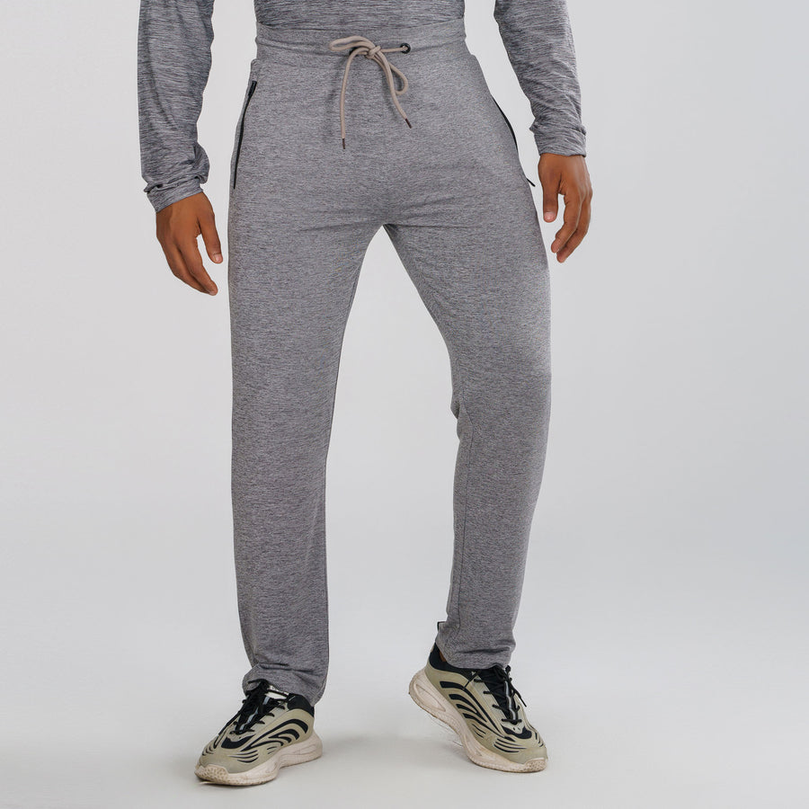 Mens Gray Melange Joggers view 4