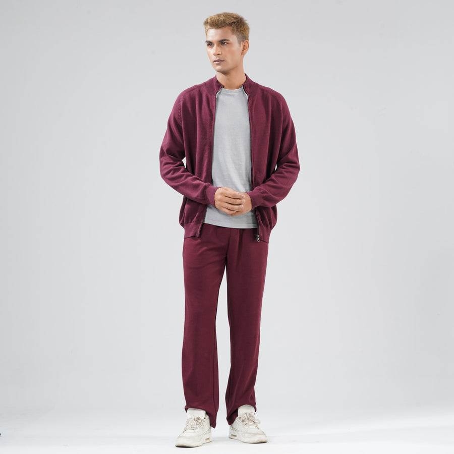 Mens Joggers Maroon view 3