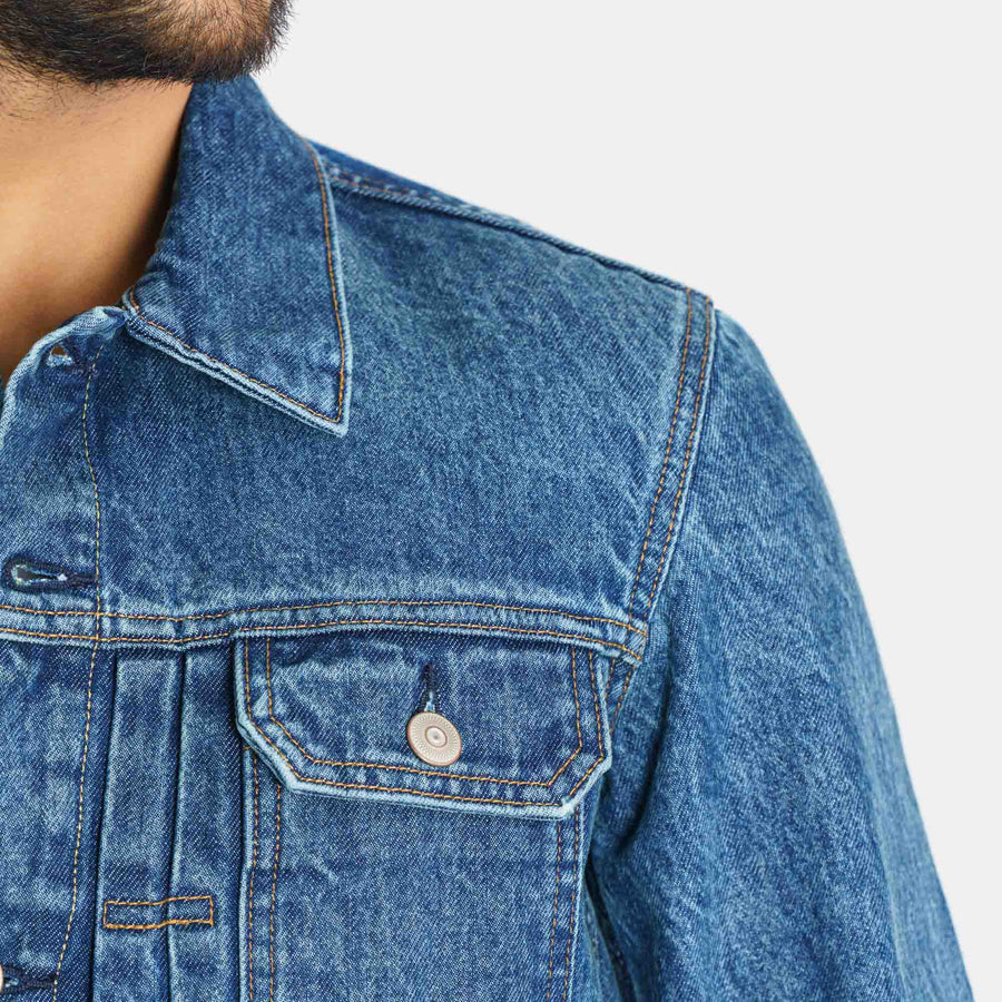 Mens Blue Denim Jacket view 2
