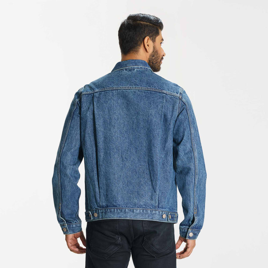 Mens Blue Denim Jacket view 4