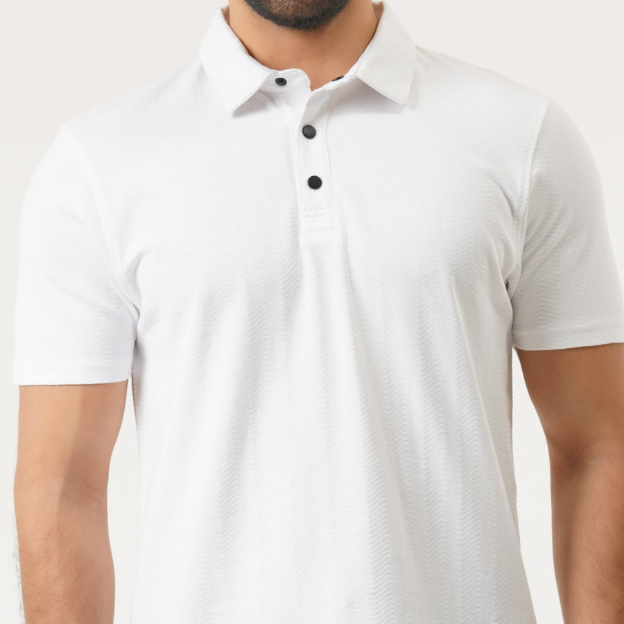 Mens White Polo view 2