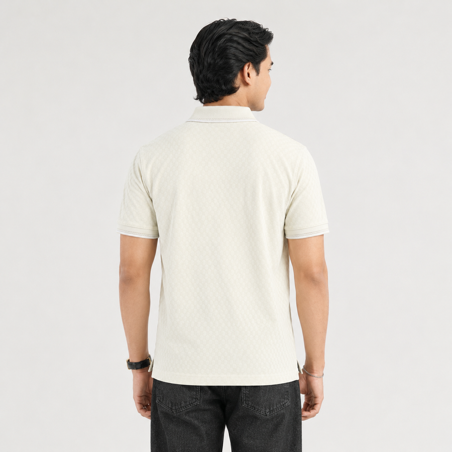 Mens Beige Polo view 2
