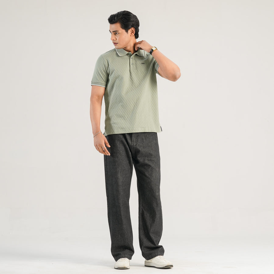 Mens Olive Polo view 4