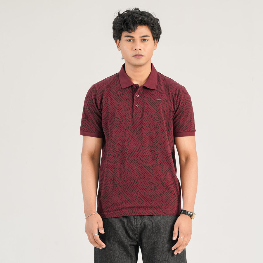 Mens Maroon Polo Shirt