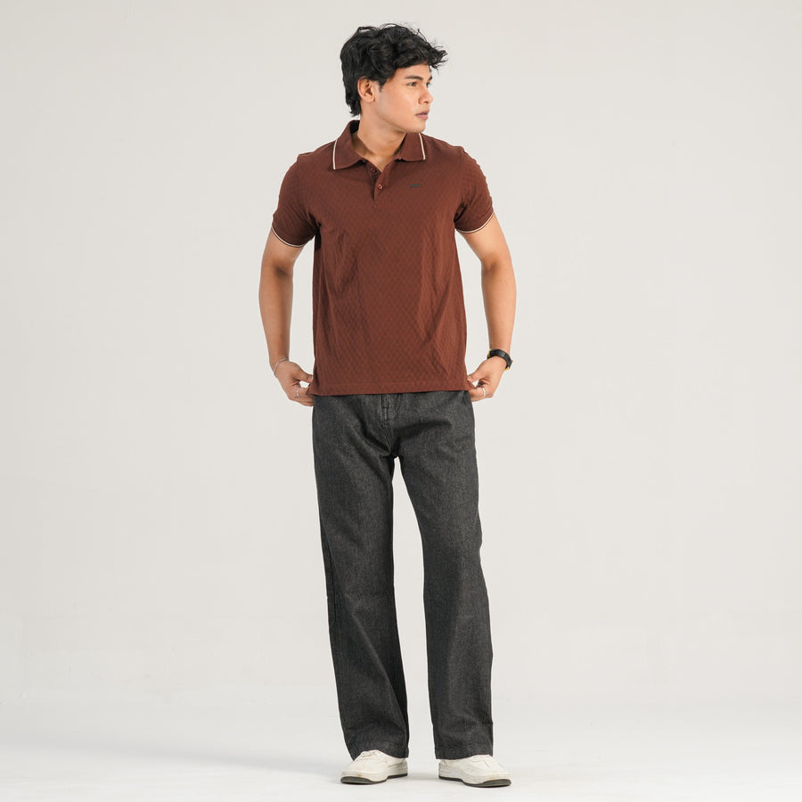 Mens Coffee Polo view 3