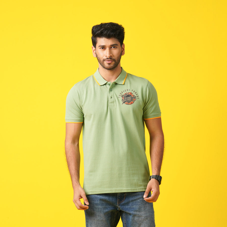 Mens Olive Polo