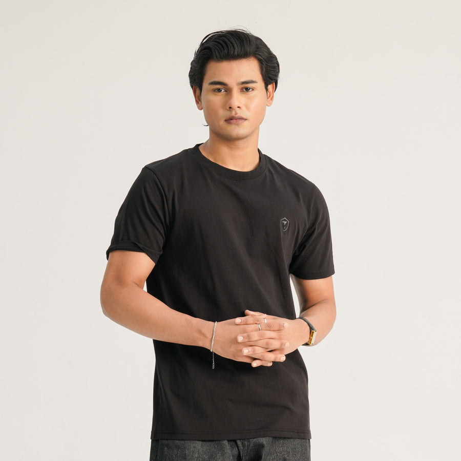 Mens Black T-Shirt view 3