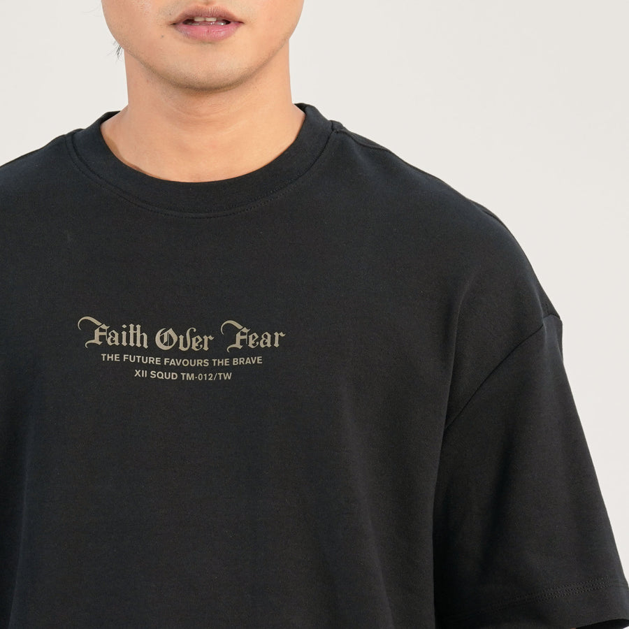 Mens Black Oversized T-Shirt view 2