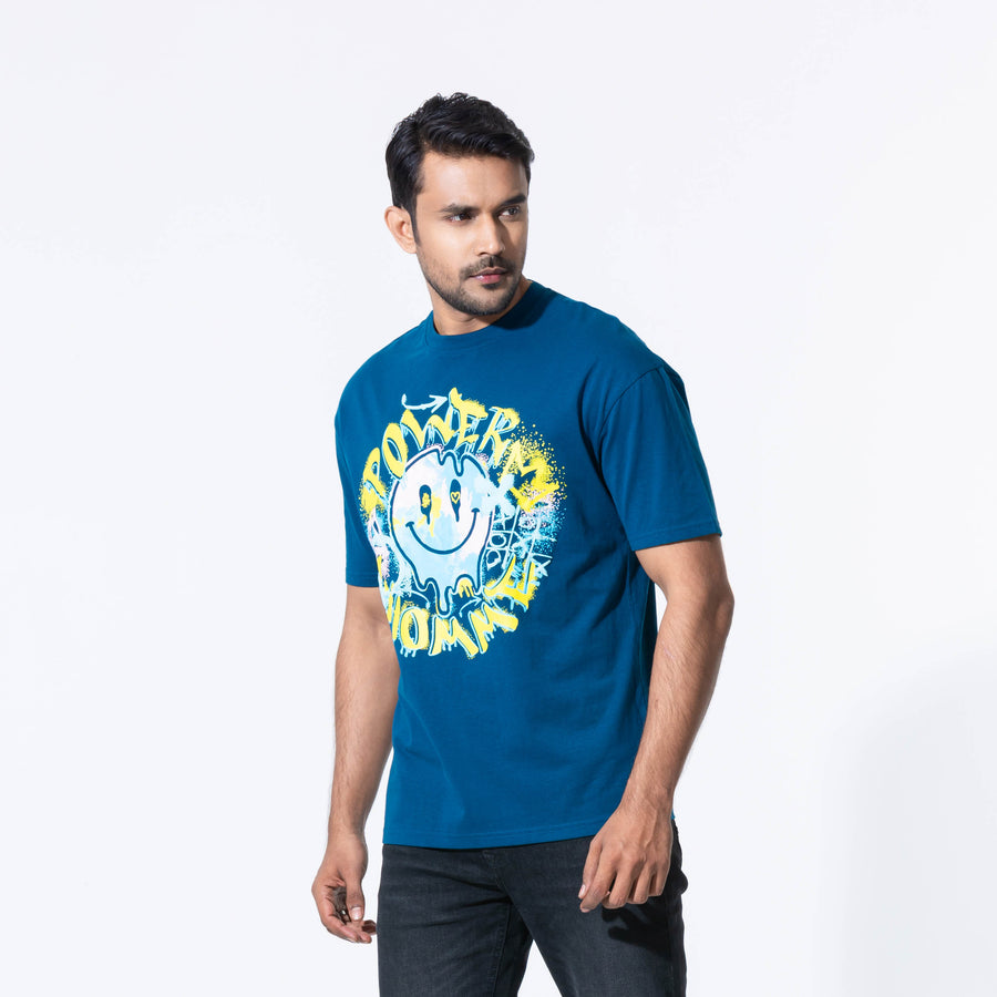 Mens Dark Teal T-Shirt view 3