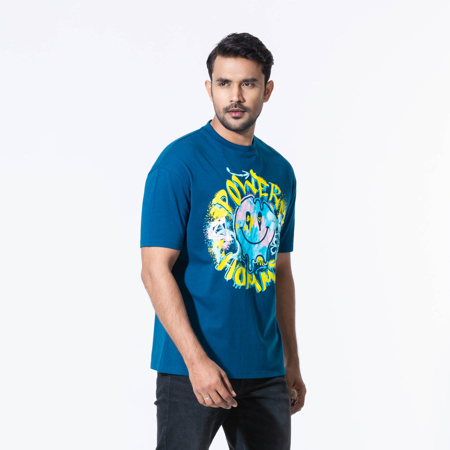 Mens Dark Teal T-Shirt view 4