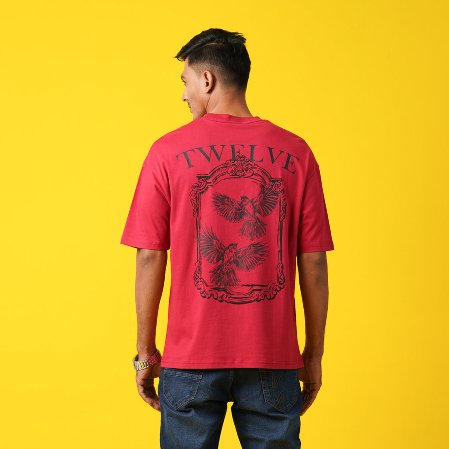 Mens Vintage Red T-Shirt view 2