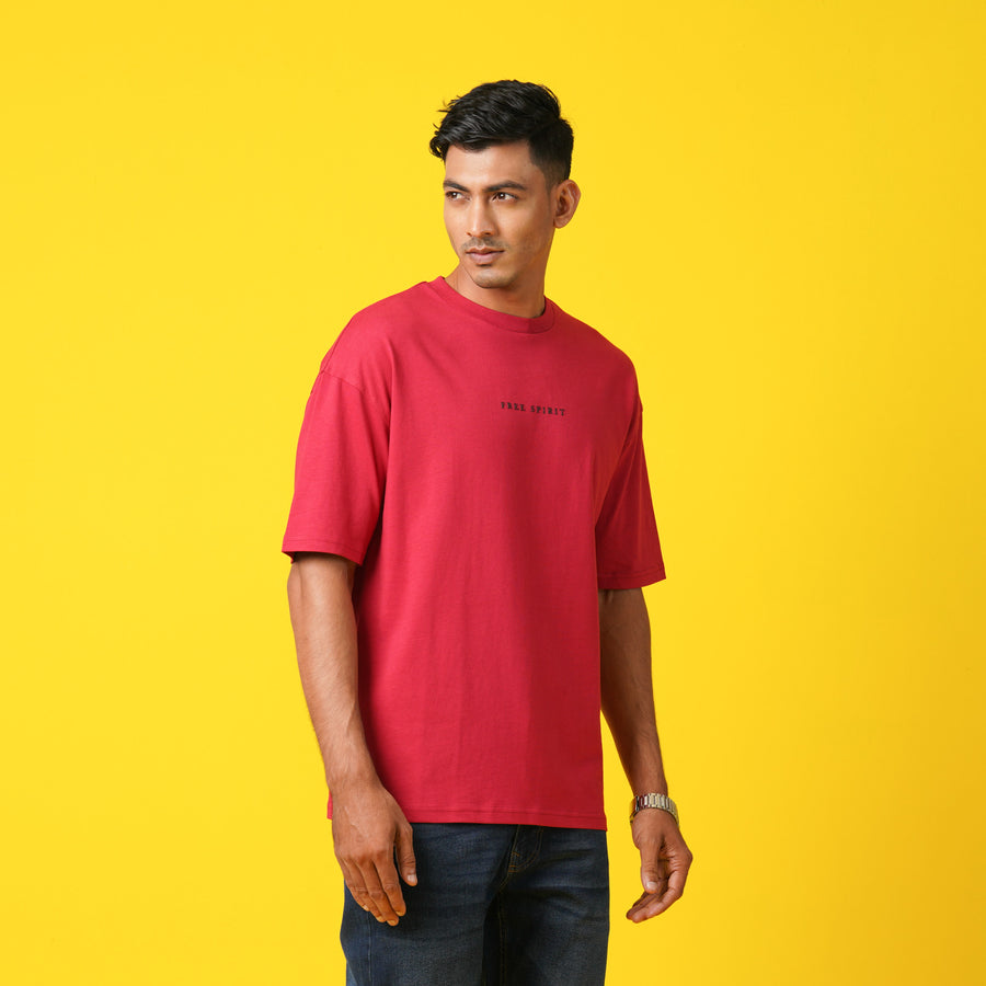 Mens Vintage Red T-Shirt view 3