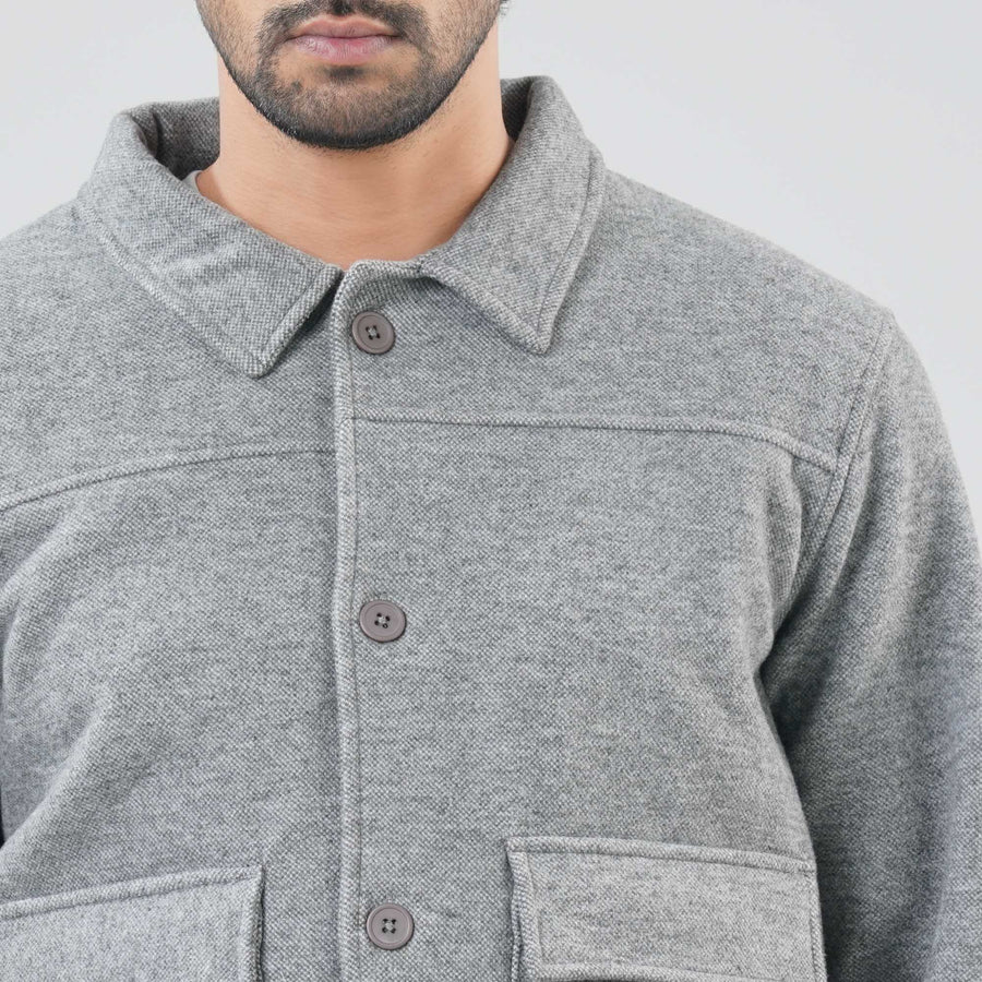 Mens Grey Shacket view 2