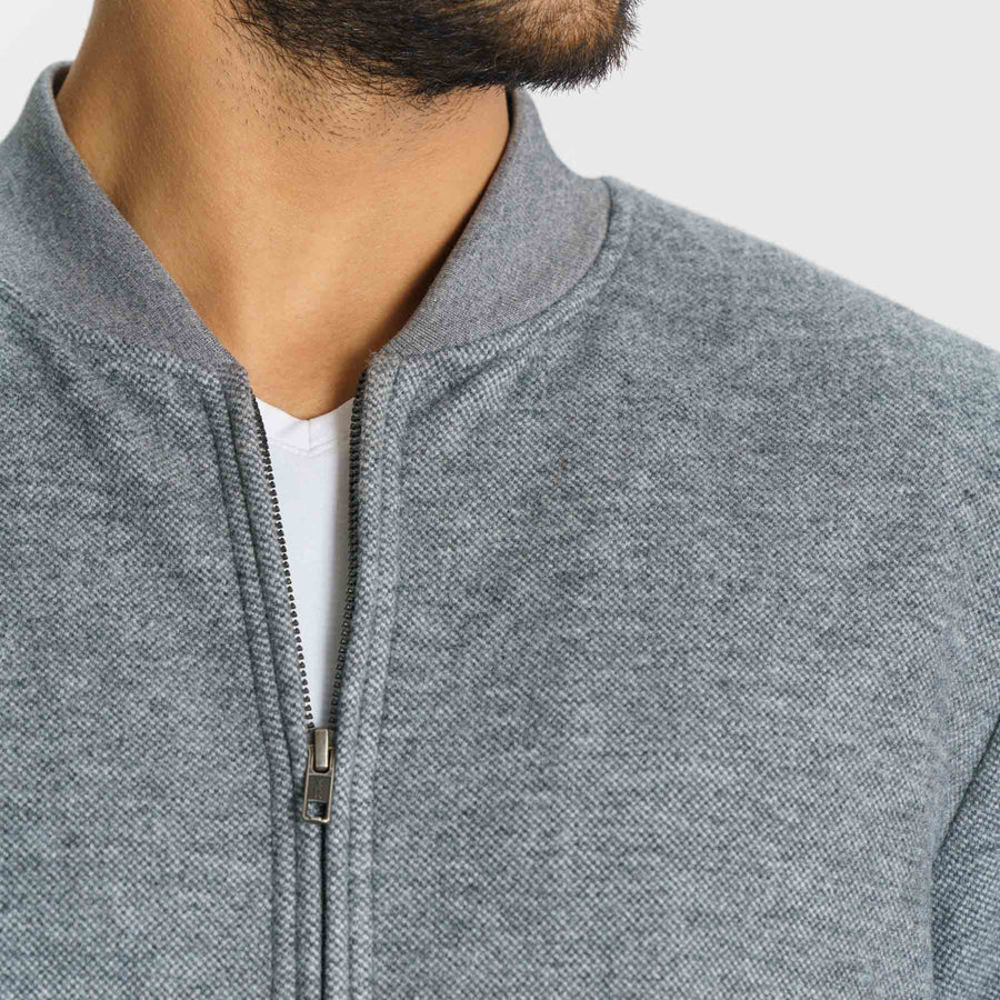 Mens Grey Bomber view 2
