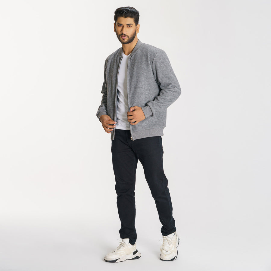 Mens Grey Bomber view 3