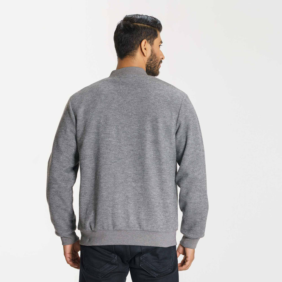 Mens Grey Bomber view 4