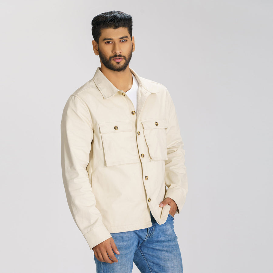 Men's Ivory Twill Jacket
